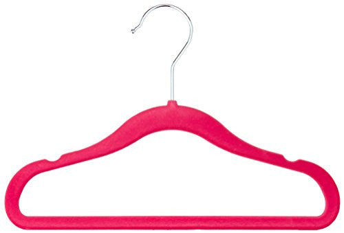 AmazonBasics Kids Velvet Hangers - 30 Pack, Beige