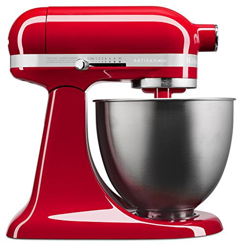 KitchenAid KSM3311XHT Artisan Mini Series Tilt-Head Stand Mixer, 3.5 quart, Hot Sauce