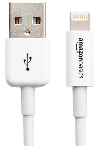 AmazonBasics Apple Certified Lightning to USB Cable - 6 Feet (1.8 Meters) - White